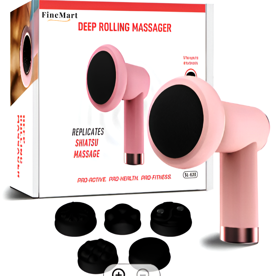 FineMart Massage Roller Gun voor Pijnverlichting Ontspanning en Anti-Cellulite