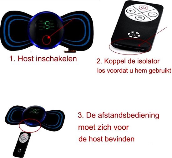 FineMart Massage Apparaat met Afstandsbediening 2 Elektroden - Image 4