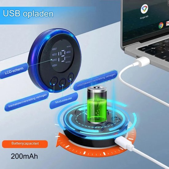 FineMart Massage Apparaat met Afstandsbediening 4 Elektroden - Image 9